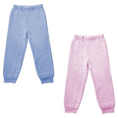 MI MI LEO 兒童款 保暖刷毛居家長褲2件組