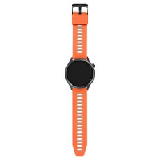 NURUN 스마트워치 컬러 실리콘 스트랩 22mm, 오렌지, 1개