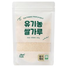 잼먹 유기농 중기 이유식 백미 쌀가루, 200g, 1개