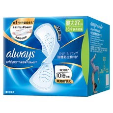 whisper 好自在 經典款 液體衛生棉 量多日用型 27cm, 日用, 16片, 1盒