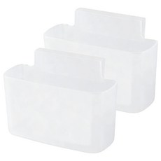 Edish 冰箱門整理盒/收納盒/置物盒, 透明白, 2個