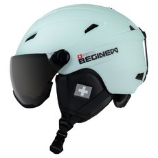 Swiss Beginner Ski 單板滑雪頭盔護目鏡一體式遮陽頭盔亞洲版, 薄荷綠