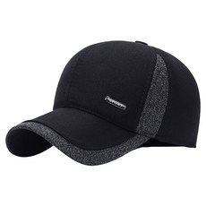 Artirell 耳罩保暖運動棒球帽, 黑色, 1個