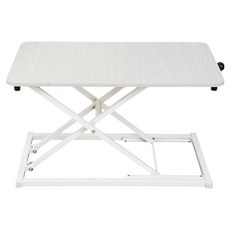 小麥購物 可折叠多功能站立式電腦升降桌 單層無極限氣壓桌 L1201, 白色