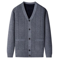 MarketA 男士Z字形圖案刷毛開襟衫