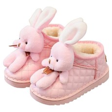 KIZTREE 女童兔子娃娃毛絨內裡踝靴 DZ-489