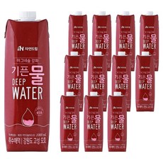 기픈물 자연드림 마그네슘 강화 종이팩 해양심층수, 1L, 12개 1L, 12개