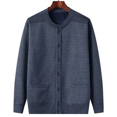 MarketA 男性牛津圓領刷毛開襟衫