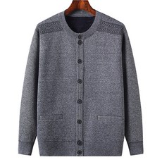 MarketA 男性牛津圓領刷毛開襟衫