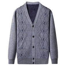 MarketA 男款閃電V領刷毛開襟衫