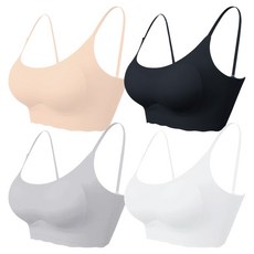 innerism 肩帶無鋼圈無痕內衣 4件組