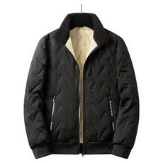 MarketA 男款線條刷毛保暖拉鍊外套