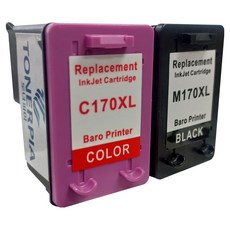 토너피아 삼성 대용량 SCX-1360 / SCX-1365 / SCX-1365W / SL-J1760W / SL-J1760FW 호환잉크 세트 INK-M170XL INK-C170XL, 검정, 컬러, 1세트