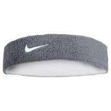 NIKE 耐吉 SWOOSH CLASSIC 雙面頭帶 N1012412047OS, 灰白色, 1個