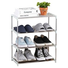 넥솔라 좁은 현관 철제 4단 슈즈렉, 그린, 1개