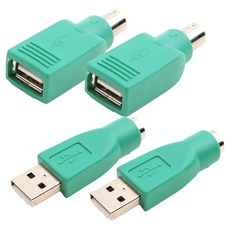 컴스 USB A to PS2 젠더 마우스용 FM 2p + 키보드용 MF 2p 세트, 1세트, CP101