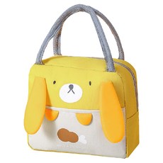 PeNi 培婗 可愛動物立體保溫便當袋, 呆呆黃小狗, 1個