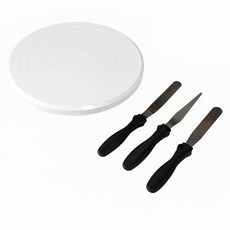 Bestom 蛋糕轉盤 + 迷你抹刀3件組, 1套