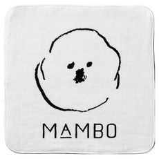 CLASKA mambo 比熊小手帕小毛巾-經典100% 日本製, 白色, 1個