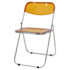 지엠퍼니처 GMF 디노 투명 모던 인테리어 카페 접이식 의자, 오렌지, 1개