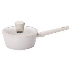 키친플라워 쿠킨 올리오 세라믹 인덕션 편수냄비, 아이보리, 1개, 18cm