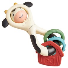 itzy ritzy 翻轉手搖鈴 萌萌乳牛, 多色, 1個