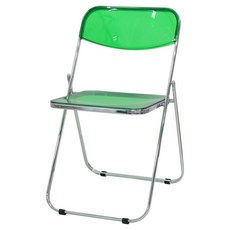 지엠퍼니처 GMF 디노 투명 모던 인테리어 카페 접이식 의자, 그린, 1개