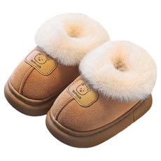 키즈트리 곰돌이 보들보들 털안감 앵클 부츠 DZ-486