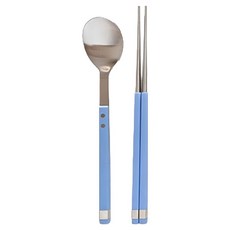 Bogen Bika 韓式湯匙筷子, 寶寶藍, 1個, 湯匙 + 筷子