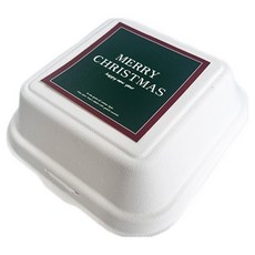 티나피크닉 펄프용기 + 크리스마스 스티커 초록 혼합 세트, 1세트, 용기 20p + 스티커 20p