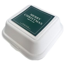 TINA PICNIC 紙漿容器 + 聖誕節貼紙 綠色組合, 1套, 容器 20p + 貼紙 20p