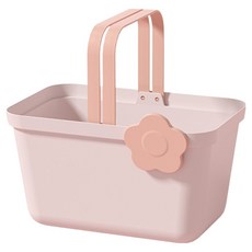 可愛多功能用品收納籃 BRP2117, 碎花粉紅色, 1個