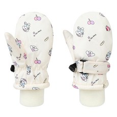 SOMNIUMBEBE 兒童防寒刷毛內裡生活防水蓬鬆連指手套