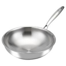 Balunfini IH電磁爐通用 316不鏽鋼 全包覆五層宮廷鍋, 1個, 24cm