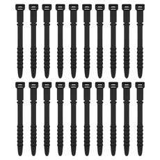 Roy 纜線整理矽膠捲線器, 黑色, 20個, 單一商品