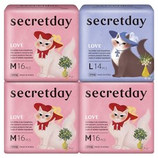 secretday 韓國原裝進口 Love系列 衛生棉組合包, 一般型 24.5cm + 量多型 29cm, 1組