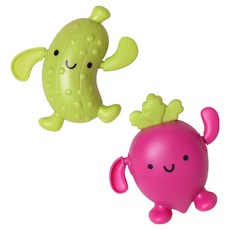 itzy ritzy 發條洗澡玩具, 蔬果好朋友, 2個