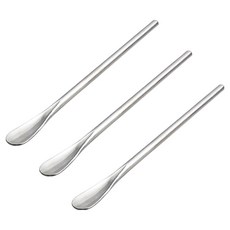 KALDIN 家用調酒 長柄細長吧叉匙 16cm, 銀色, 3個