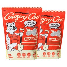 컨트리캣 가는입자 벤토나이트 고양이 모래, 6kg, 2개