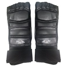 worldtaekwondo Rios Pic 跆拳道 Santa 護腳器 雙腳穿戴組, 黑色, 1套