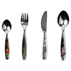 ZWILLING 雙人 幼兒用 Ritter Eckbert 餐具4件組 21 x 17.5 x 2.6 cm, 銀色, 1套, 餐匙 + 小湯匙 + 兒童叉 + 兒童刀