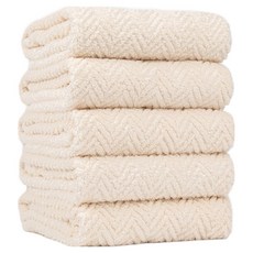 Cotton Harmony 人字紋設計飯店毛巾 200g 40支精梳棉, 奶油米色, 5個