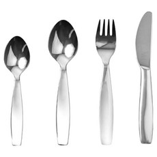 ZWILLING 雙人 幼兒用FILA餐具4件組 21 x 17.5 x 2.6 cm, 銀色, 1套, 餐匙 + 小湯匙 + 兒童叉 + 兒童刀