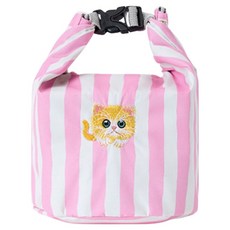 Flowcode 條紋保溫便當袋, 淺粉紅色, 1個