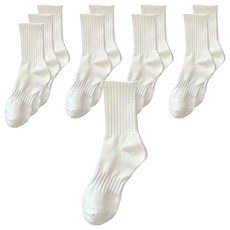 NewCare Sports 男用日常緩衝中筒運動襪, 白色, 10個