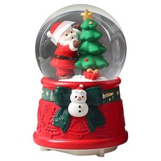 QLZHS 聖誕音樂水晶球 6首聖誕歌曲輪播, 聖誕老翁聖誕樹