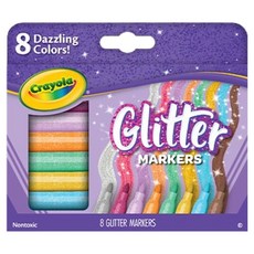 크레욜라 가는선 글리터 마커, 1개, 8색