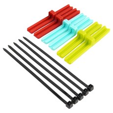 Zlenak 釣鉤固定束帶 3種 x 2入組, 紅色, 綠色, 天空藍, 1套