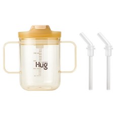 마더케이 허그 PPSU 올인원 양손컵 250ml + 빨대 리필 2p 세트, 투명, 1세트