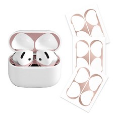 리아몬트 에어팟 철가루방지 스티커 도금 3개입, 로즈골드, 3개, 에어팟 4세대